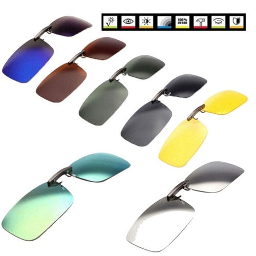 Polarized Clip On Driving Glasses Sunglasses Day Vision UV400 Lens Night YfZ SPI