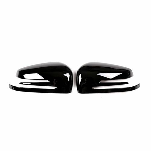 Gloss Black Side Rearview Mirror Cover For Benz A B C E S CLS CLA GLA GLK Class - Picture 5 of 12