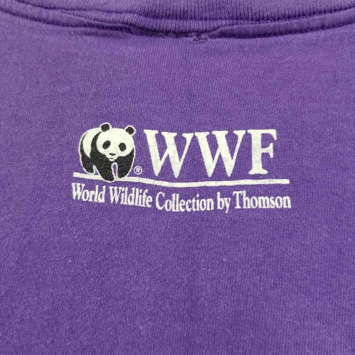 Vintage 90s World Wildlife Graphic T-Shirt Purple Birds Parrot Toucan - Picture 9 of 12