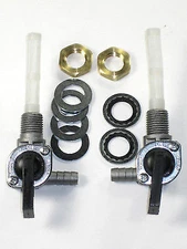 gas PETCOCK SET 1/4" BSP British fuel valve BSA tap w locknut replace ewarts