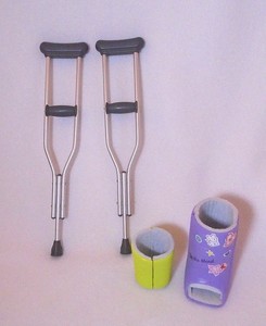 american girl doll crutches