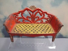 Antique J&E Stevens Cast Iron Settee Dollhouse Furniture