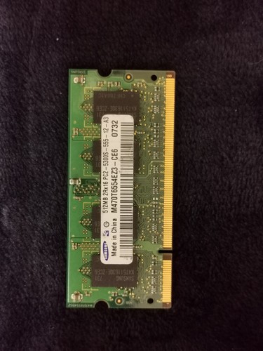 Lot of 3 Samsung M470T6554CZ3-CE6 512MB 2Rx16 Laptop RAM Memory DDR2 PC2-5300S - Picture 4 of 7