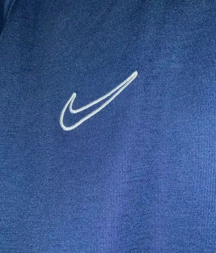 Nike FCB Barcelona Dri Fit 1/2 Cremallera Sudadera con Capucha Viaje Fútbol Azul Marino Para Hombres Mediana CV9940 Foto 3 de 4