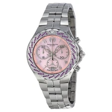 TechnoMarine 713013 Sea Pearl Chronograph Pink Dial Stainless Steel Ladies Watch