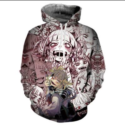 Ahegao Face Hoodie 3D Print Sweatshirt Manga Pullover Anime Hooded ...