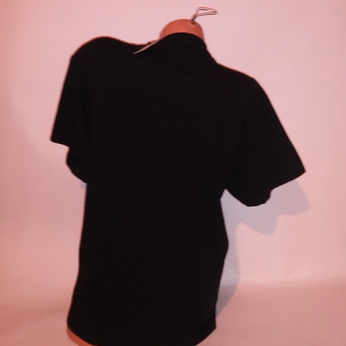 Victoria Secret PINK T Shirt Black Cream Logo Crew Neck Short Sleeve Campus Tee - Picture 10 of 12