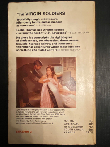 The Virgin Soldiers By Leslie Thomas 1969 Pan Books Film Lynn Redgrave 313D - Imagen 2 de 4