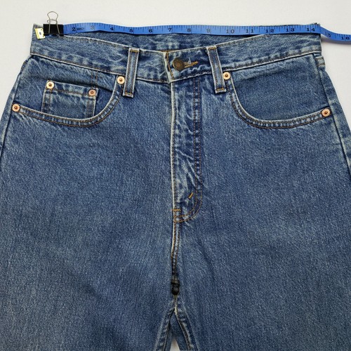 Vintage Levi's 615 Mom Jeans Women High Rise W28 L32 Heavy Denim Tag W30 Made UK - Picture 6 of 11