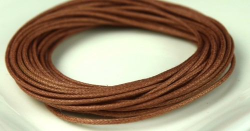 WAXED COTTON CORD Size 1.00 mm " DARK BROWN " 15 feet - Picture 2 of 6