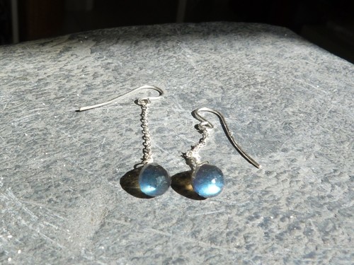 Ohrringe, Silber, 2 Labradorite - Bild 4 von 11