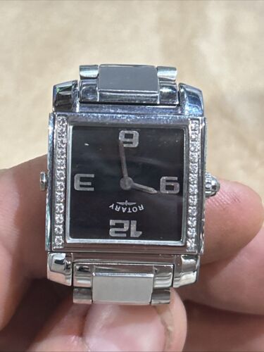 Rotary Revelation Reverso Edelstahl Damen Quarz Tankuhr läuft nicht - Bild 20 von 20