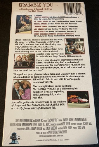 Erasable You (VHS, 1999) - Timothy Busfield, M. Emmet Walsh - RARE Unopened VHS - Picture 2 of 5