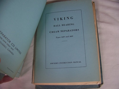 LOTE MANUAL DE INSTRUCCIONES ENCUADERNADO PUBLICIDAD SEPARADOR CREMA VIKINGA VINTAGE C1949 - Imagen 9 de 14