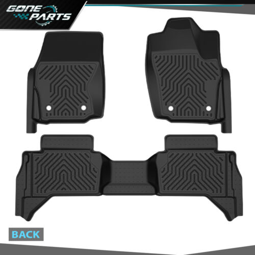 Fit For 2024-2025 Toyota Tacoma Double Cab All Weather TPE Floor Mats Liners - Picture 3 of 12