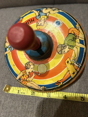 Vintage Blech Litho Kreisel KINDER SPIELEN Wyandotte Toys USA 5" - Bild 9 von 11