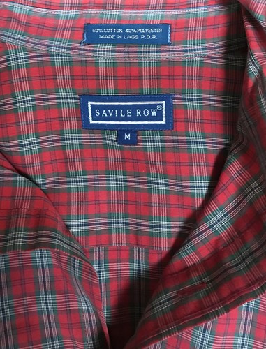 Savile Row Men's Button Up Shirt Red Color Size Medium - Picture 4 of 4