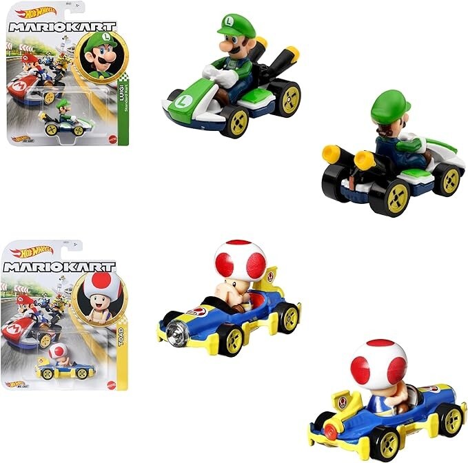 Hot Wheels Mario Kart Assortment Set 8 Mini Cars 987F-GBG25