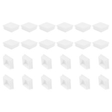 Square Plastic Plug, 24 Pcs 2 Inch/50mm Tubing Insert End Caps, White