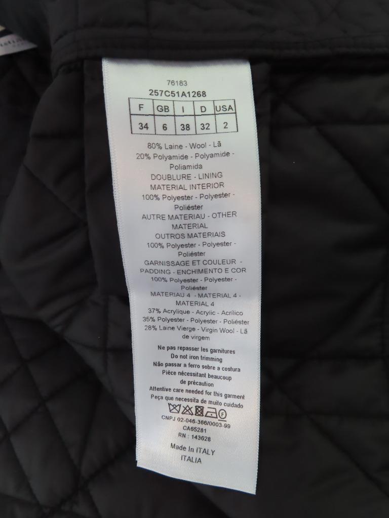 NWT Christian Dior Black/White Check/Microcannage Paneled