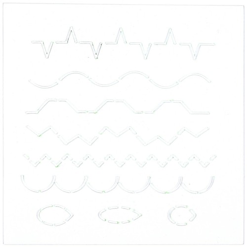 Embroidery Shape Templates - Five Transparent Stencils for Crazy Quilt Designs - Picture 4 of 7