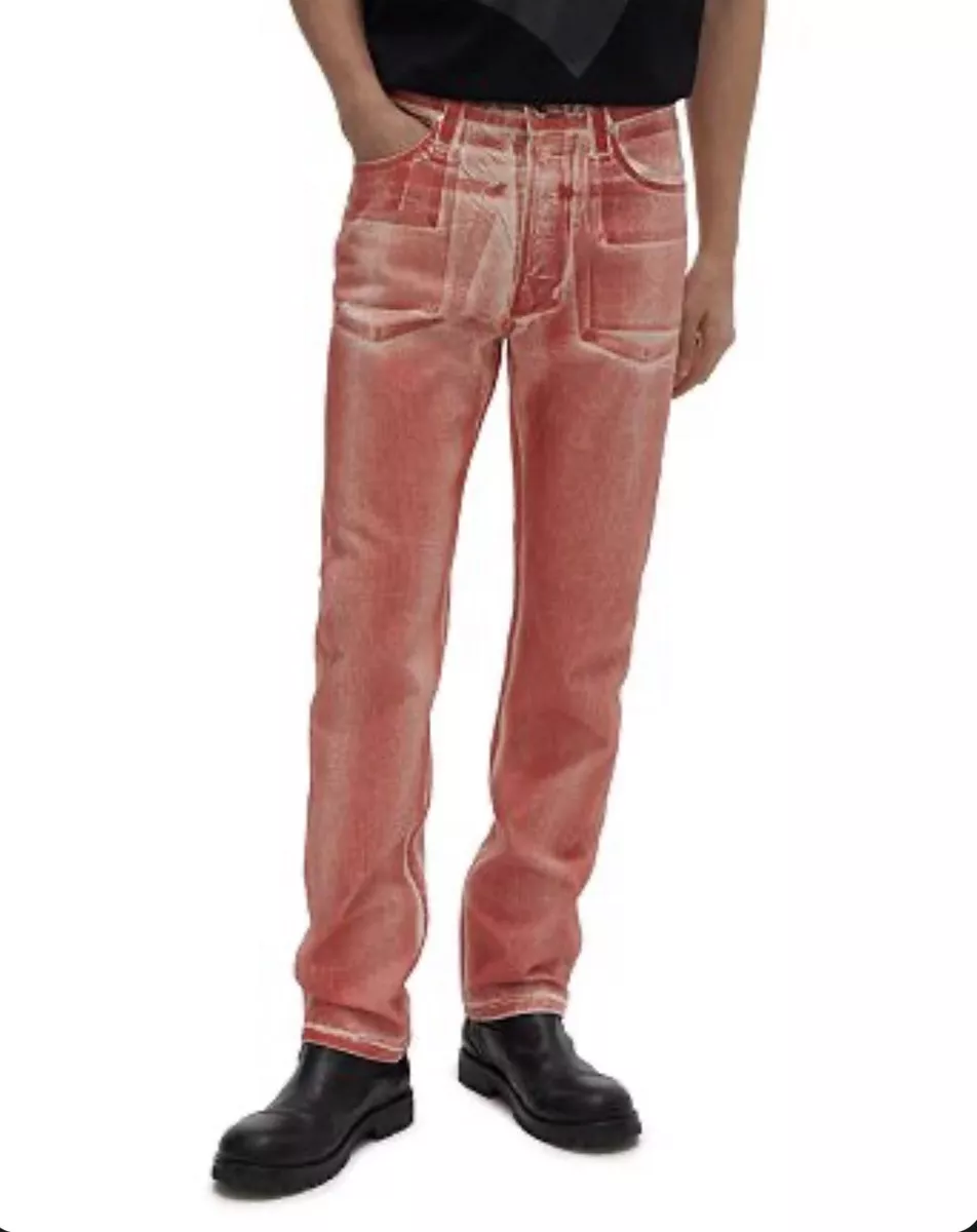 Red waxed hotsell jeans