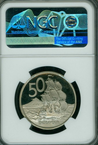 1976 NEW ZEALAND 50 CENTS NGC PF69 UCAM MAC ULTRA HEAVY CAM & FINEST SPOTLESS * - Picture 4 of 4