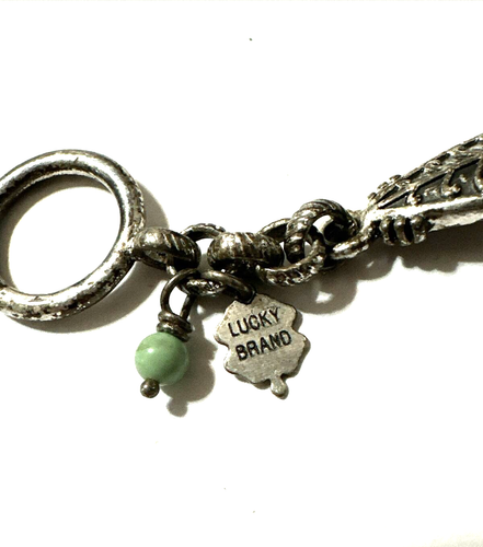 LUCKY BRAND Southwestern Bracelet Faux Turquoise Silver Tone Bohemian 7 1/2" - Picture 9 of 9