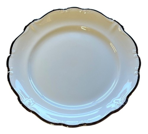 12 Johann Haviland Bavaria Platinum Baroque White Salad Plates Germany - Picture 4 of 15