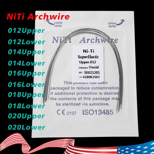 Dental Super Elastic Niti Round Arch Wires Arch Wire for Bracket Braces USA - Picture 10 of 85
