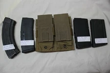 4 US Military Issue USMC Rifle Double Magazine Pouch Coyote Brown 4 7.62x51 308