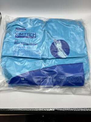 Kimtech Pure G5 Blue Nitrile Gloves 8.5in L Ambidextrous Qty-100 Large