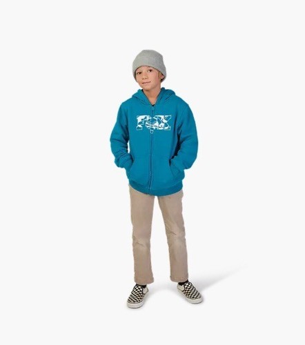 Fox Racing Youth Cienga Sasquatch Zip Hoodie Maui Blue 31794-551 - Picture 6 of 6