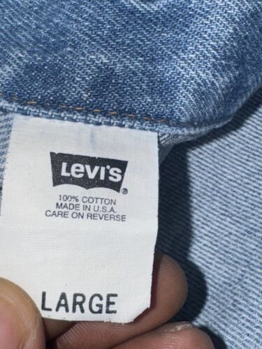 Chaqueta vaquera vintage Levi's naranja lengüeta camionera talla grande mujer EE. UU. 57510 - Imagen 7 de 12