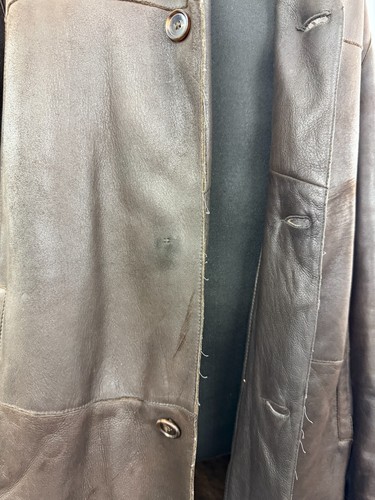 Mens Hugo Boss Brown shearling Leather Coat Vintage Sandaker 44 in Norway Oslo - Picture 19 of 23