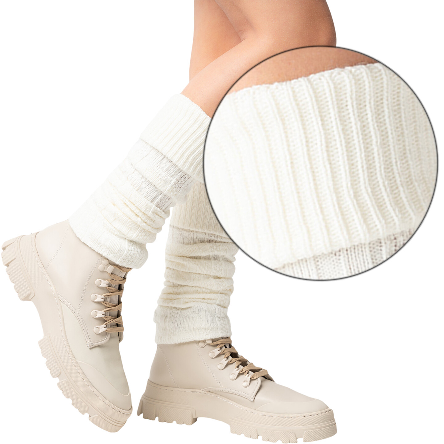 Damen Stulpen Beinwärmer Beinstulpen WOLLE Legwärmer Overknees Steven 095
