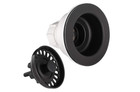 BLACK Kitchen Sink Drain Assembly with Basket Strainer 3-1/2 Inch