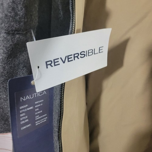 Nautica Men's Reversible Dean II Collared Khaki & Gray Jacket Size XXL NWT - Picture 10 of 10