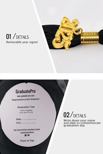 Doktorhut 2025 Abschluss Hut Bachelor Master Uni Akademiker Schuluniformen St... - Bild 4 von 6