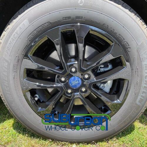 FITS 2020-2022 Ford Escape SE 17" Gloss Black Wheel Skins # IMP-462BLK NEW SET/4 - Picture 4 of 9