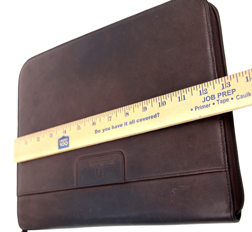 VTG 10"x12.75" Trafalgar DARK BROWN GENUINE LEATHER PLANNER PORTFOLIO ORGANIZER - Picture 9 of 12