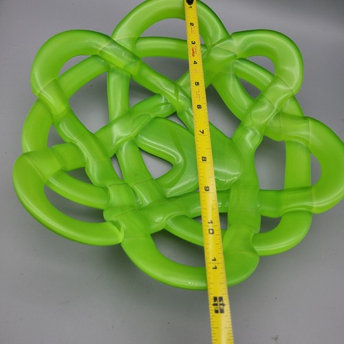 Kosta Boda Anna Ehrner Art Glass BASKET BOWL Green 11.75" - Picture 6 of 7