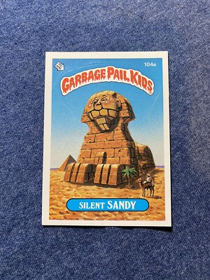  1986 Garbage Pail Kids OS3 SILENT SANDY #104a Original Vintage Sticker GPK .