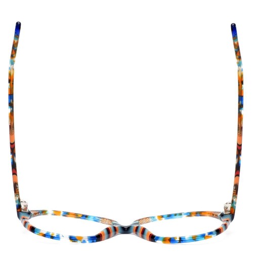 Johann Von Goisern Oversized Designer Reading Glasses Crystal Orange Stripe 57mm - Picture 5 of 5