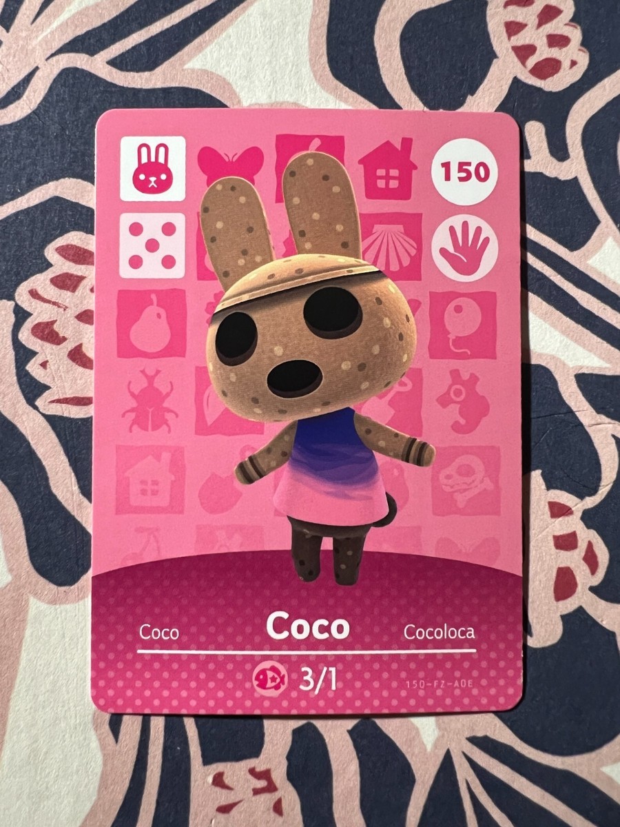 Coco amiibo card 🔥 # 150 AUTHENTIC popular Animal Crossing Series