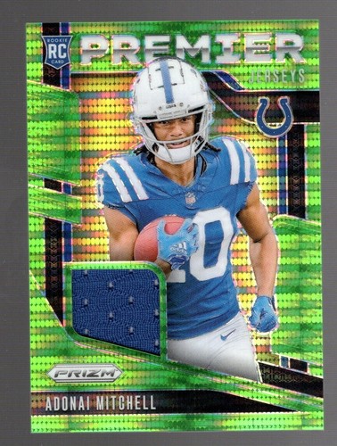 2024 Panini Prizm Premier Jerseys Green Pulsar #PJ_AML Adonai Mitchell (MEM, RC)