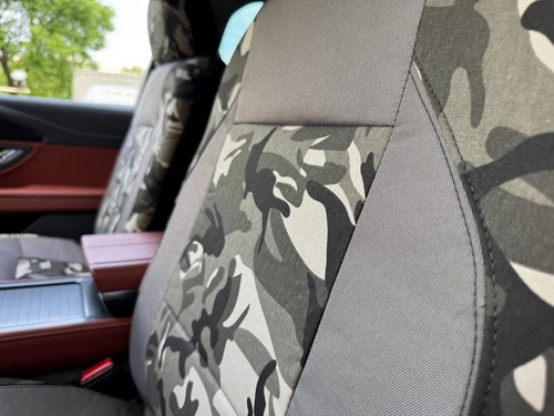 For Hyundai Santa Fe 2001-2025 Car Front Seat Covers Protector Camo Canvas 2PCS - Picture 7 of 8