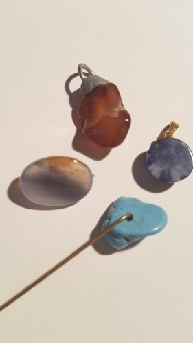 Gemstone Jewelry Lot Pendants Stickpin - Picture 7 of 12