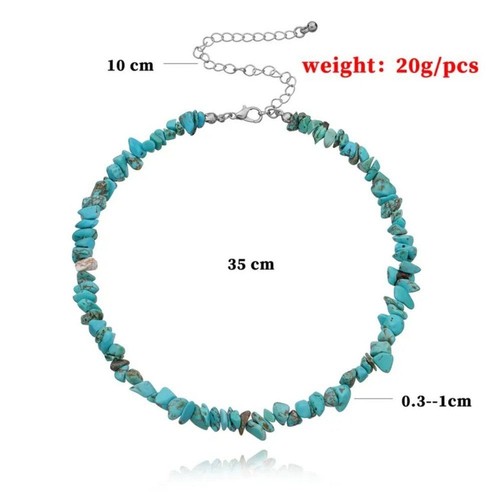 Collar Gargantilla Boho Western Southwestern Turquesa Cuentas NUEVO - Imagen 6 de 7