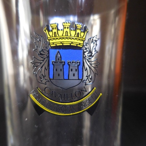 N23.206 verre alcool apéritif blason écusson Cavaillon Pastis Duval SA Anisette - Imagen 10 de 15
